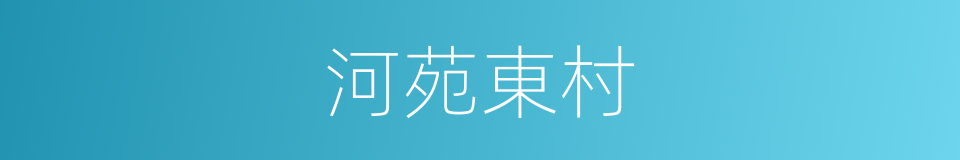 河苑東村的同義詞
