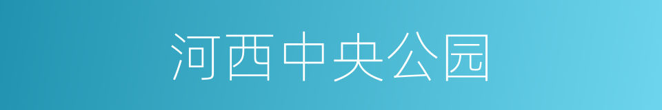 河西中央公园的同义词