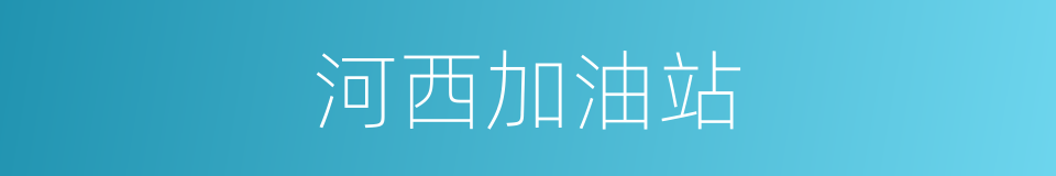 河西加油站的同义词