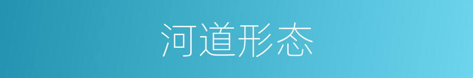 河道形态的同义词