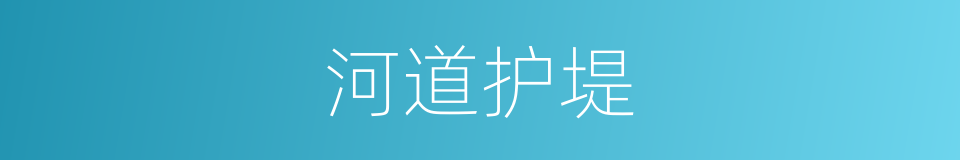 河道护堤的同义词