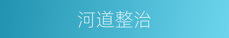 河道整治的同义词
