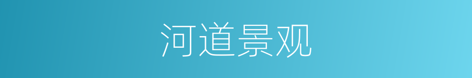 河道景观的同义词