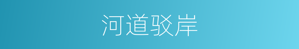 河道驳岸的同义词