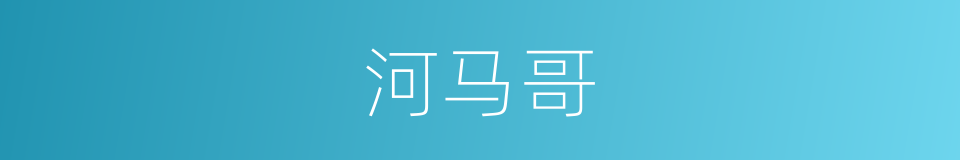 河马哥的同义词