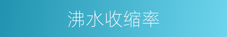 沸水收缩率的同义词