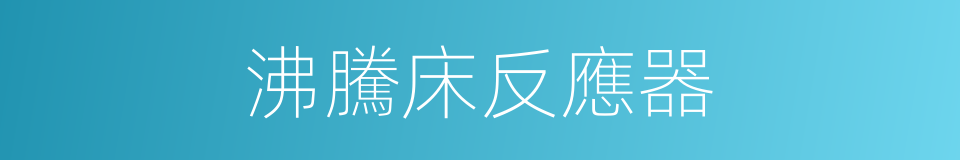 沸騰床反應器的同義詞