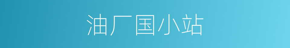 油厂国小站的同义词