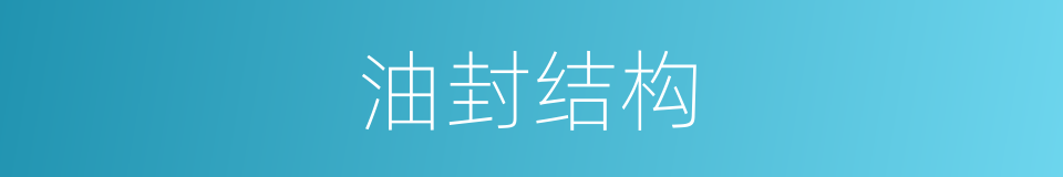 油封结构的同义词