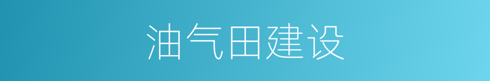 油气田建设的同义词