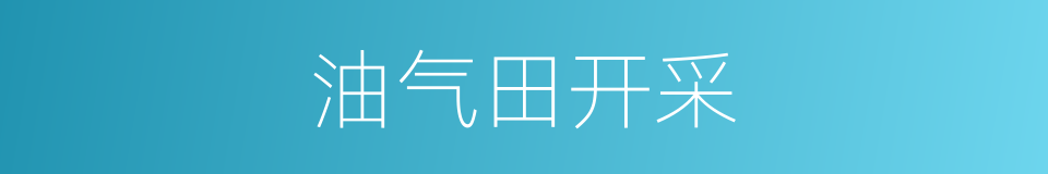 油气田开采的同义词