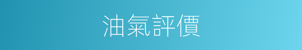 油氣評價的同義詞