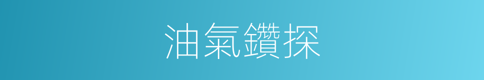 油氣鑽探的同義詞