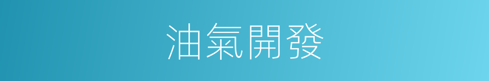 油氣開發的同義詞