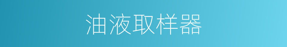 油液取样器的同义词