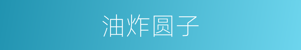 油炸圆子的同义词