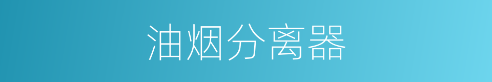 油烟分离器的同义词