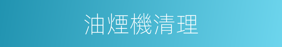 油煙機清理的同義詞