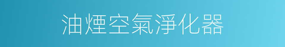 油煙空氣淨化器的同義詞