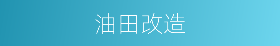 油田改造的同义词