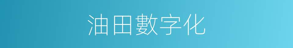 油田數字化的同義詞