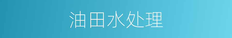 油田水处理的同义词