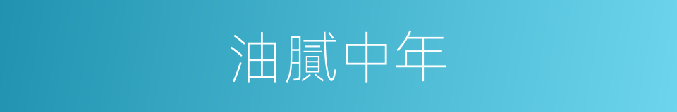 油膩中年的同義詞