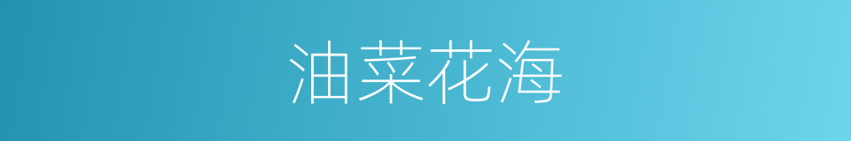 油菜花海的同义词