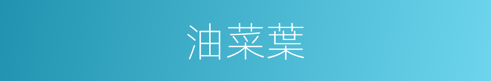 油菜葉的同義詞