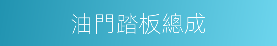 油門踏板總成的同義詞