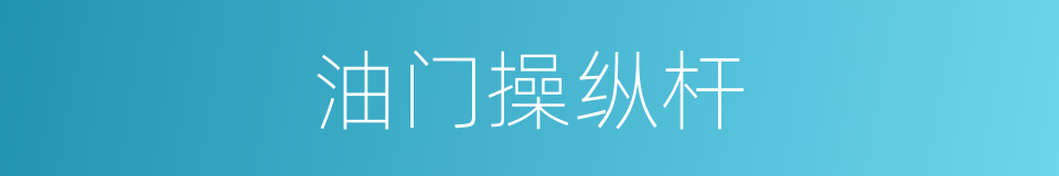 油门操纵杆的同义词