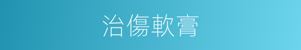 治傷軟膏的同義詞