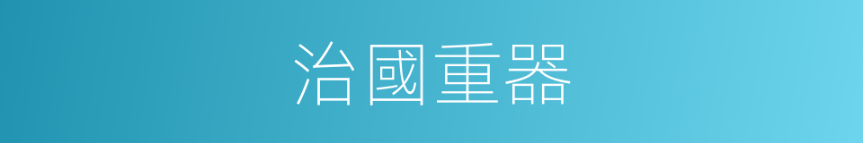 治國重器的同義詞
