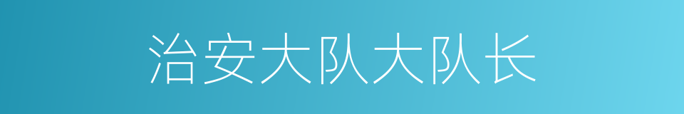 治安大队大队长的同义词