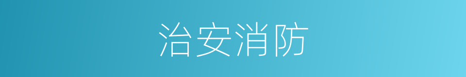 治安消防的同义词