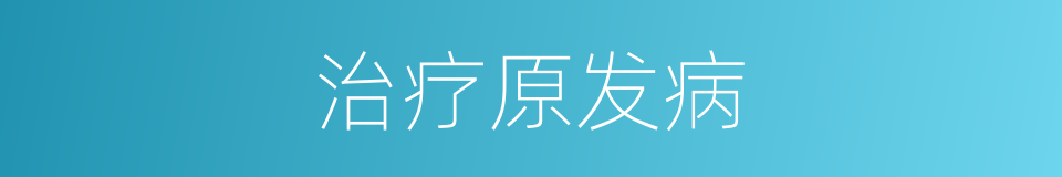 治疗原发病的同义词