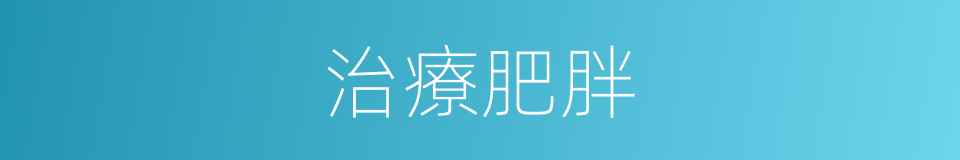 治療肥胖的同義詞