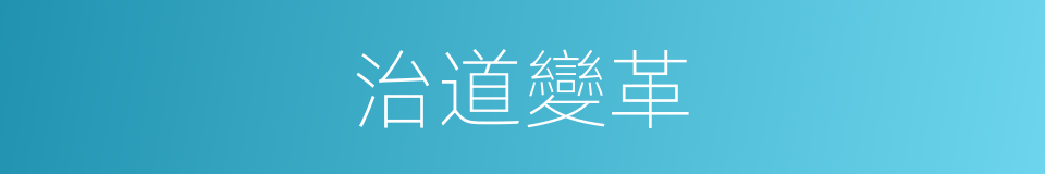 治道變革的同義詞
