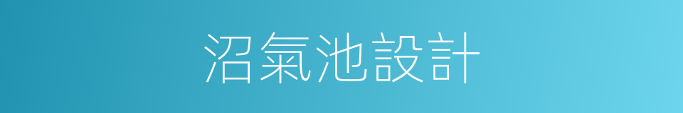 沼氣池設計的同義詞