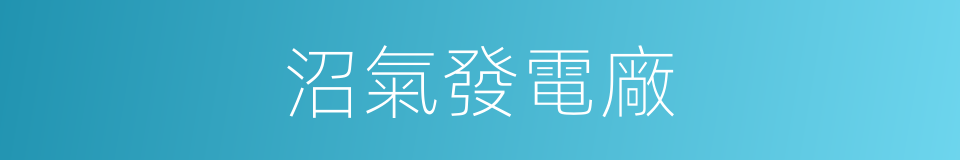 沼氣發電廠的同義詞