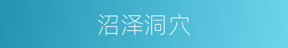 沼泽洞穴的同义词