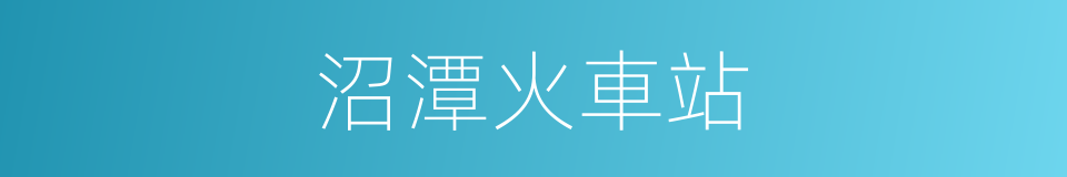 沼潭火車站的同義詞
