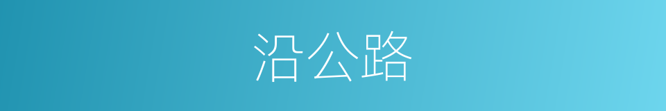 沿公路的同义词