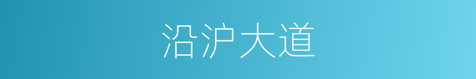 沿沪大道的同义词