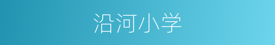 沿河小学的同义词