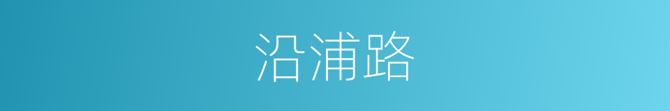 沿浦路的同义词