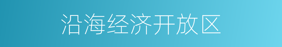 沿海经济开放区的同义词