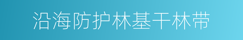 沿海防护林基干林带的同义词