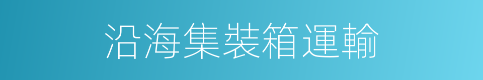 沿海集裝箱運輸的同義詞