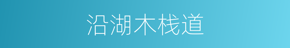 沿湖木栈道的同义词